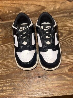 Nike Kids Black and White Low-Top Sneakers